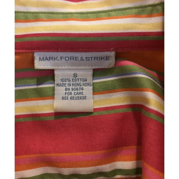 Mark, Fore,Strike Women’s Size Small Striped Long Sleeve Button Up Shirt - Picture 4 of 5